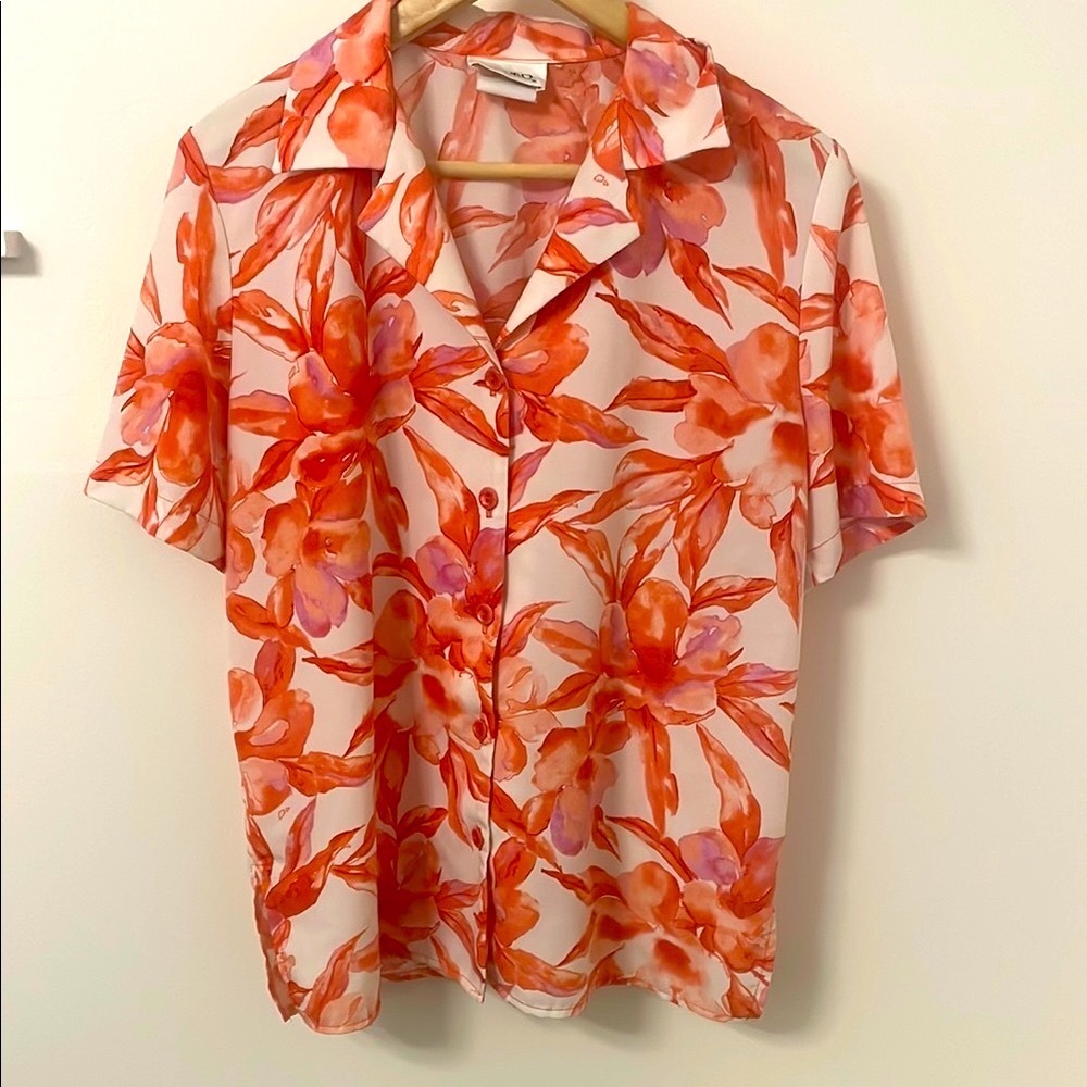 Hiroko - Floral Print Womens Shirt - Size 12